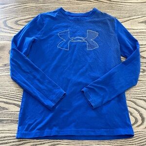 Under Armour Loose Coupe Long Sleeve Blue Heat‎ Gear Youth Medium
